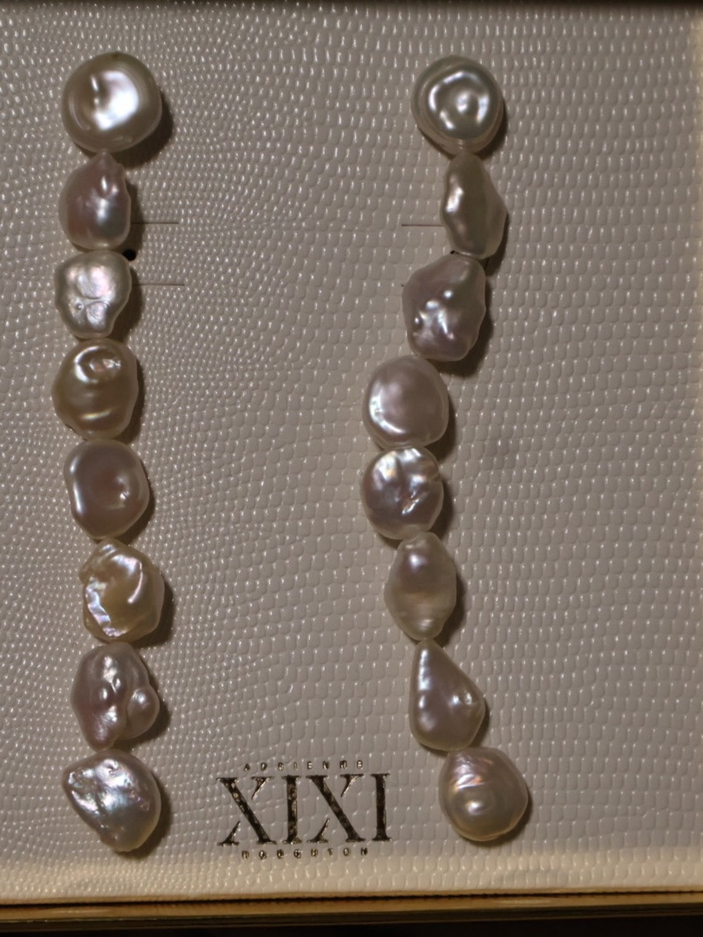 La Voute Iridescent Baroque Pearl Drop Earrings - White Pearlescent
